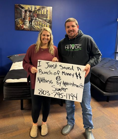 Sumter customer saved at Mattress By Appointment